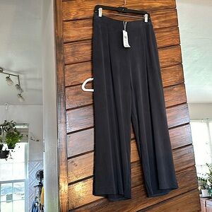 Eileen Fisher Black wide ankle pleat pants New with tag, size Large